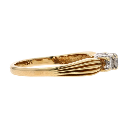 3/4 ctw 14K Yellow Gold Diamond Engagement Ring
