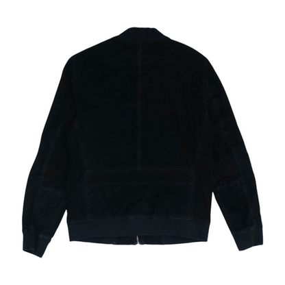 Black Solid Leather Jacket
