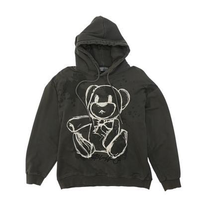 Gray Solid Hoodie Pullover