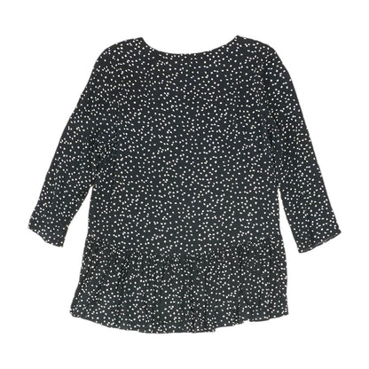 Black Polka Dot 3/4 Sleeve Blouse