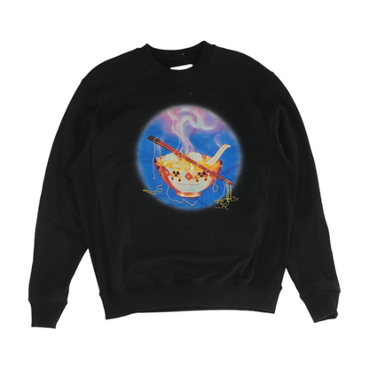 Black Solid Sweatshirt Pullover