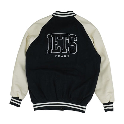 Black Color Block Varsity Jacket