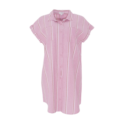 Pink Striped Mini Dress