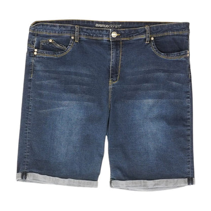 Blue Plus Solid Denim Shorts