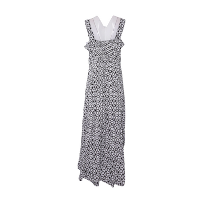 White Abstract Maxi Dress