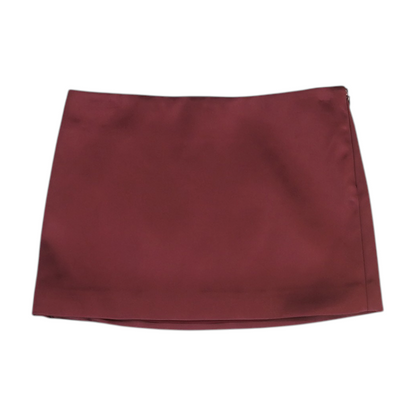 Maroon Mini Skirt
