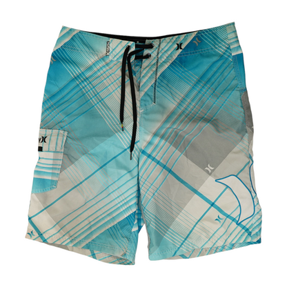 Blue Plaid Swim Bottom