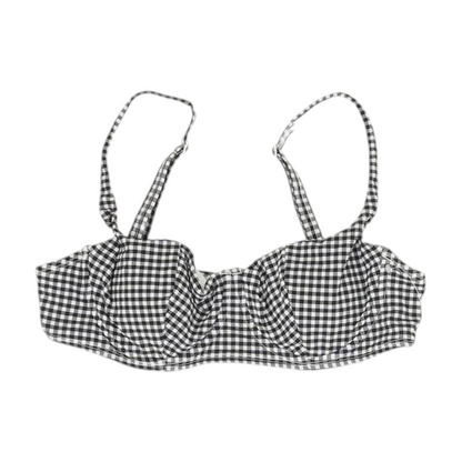 Black Check Swim Top