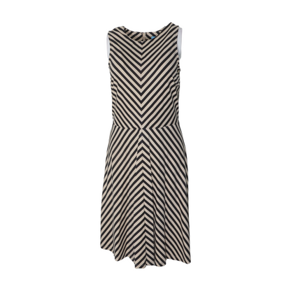 Tan Striped Midi Dress