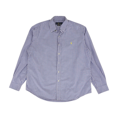 Blue Check Long Sleeve Button Down