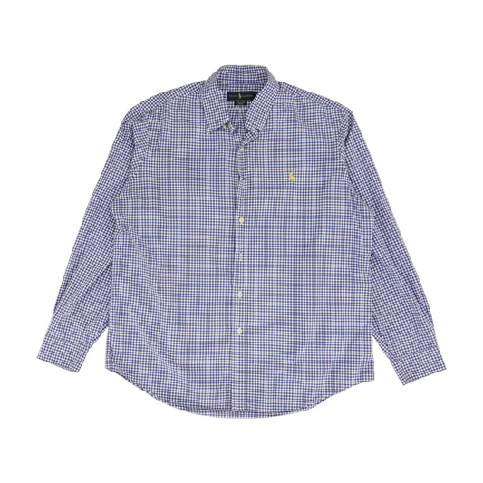 Blue Check Long Sleeve Button Down