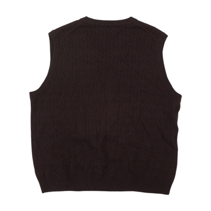 Burgundy Solid Vest Sweater