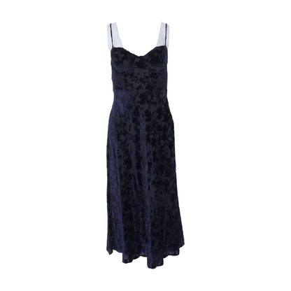 Black Floral Midi Dress