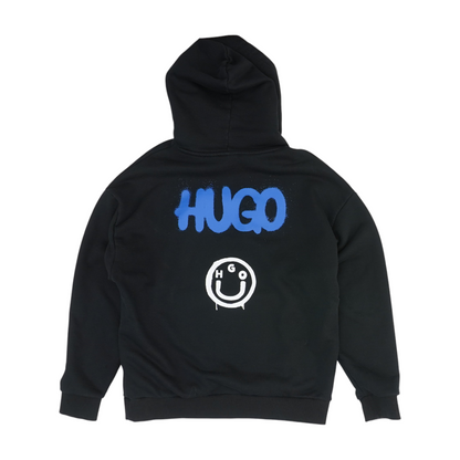 Black Solid Hoodie Pullover