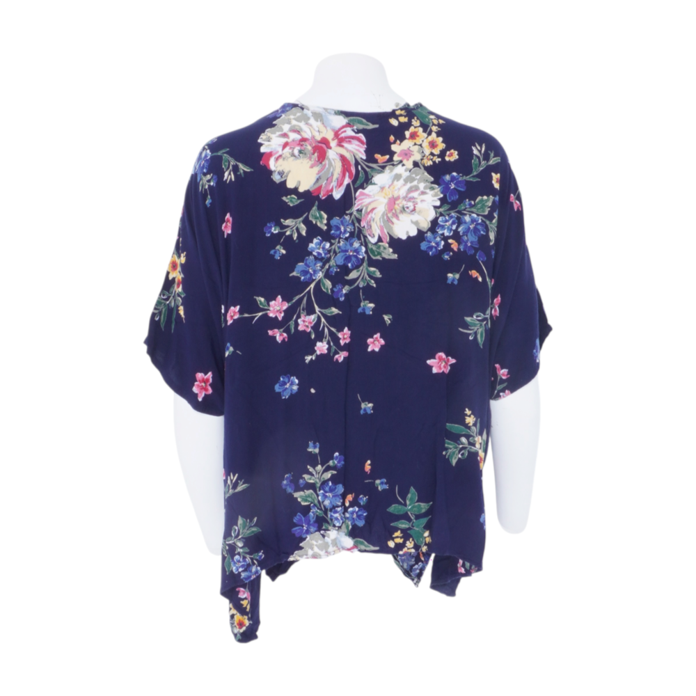 Navy Floral Cardigan Sweater