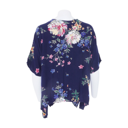 Navy Floral Cardigan Sweater