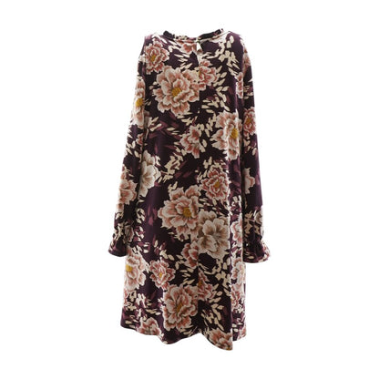 Burgundy Floral Mini Dress