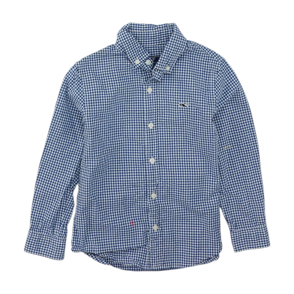 Blue Check Long Sleeve Button Down