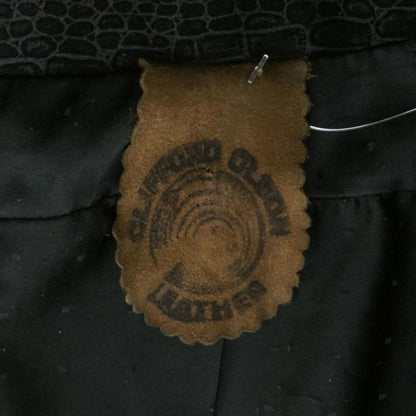 Vintage Black Solid Leather Jacket