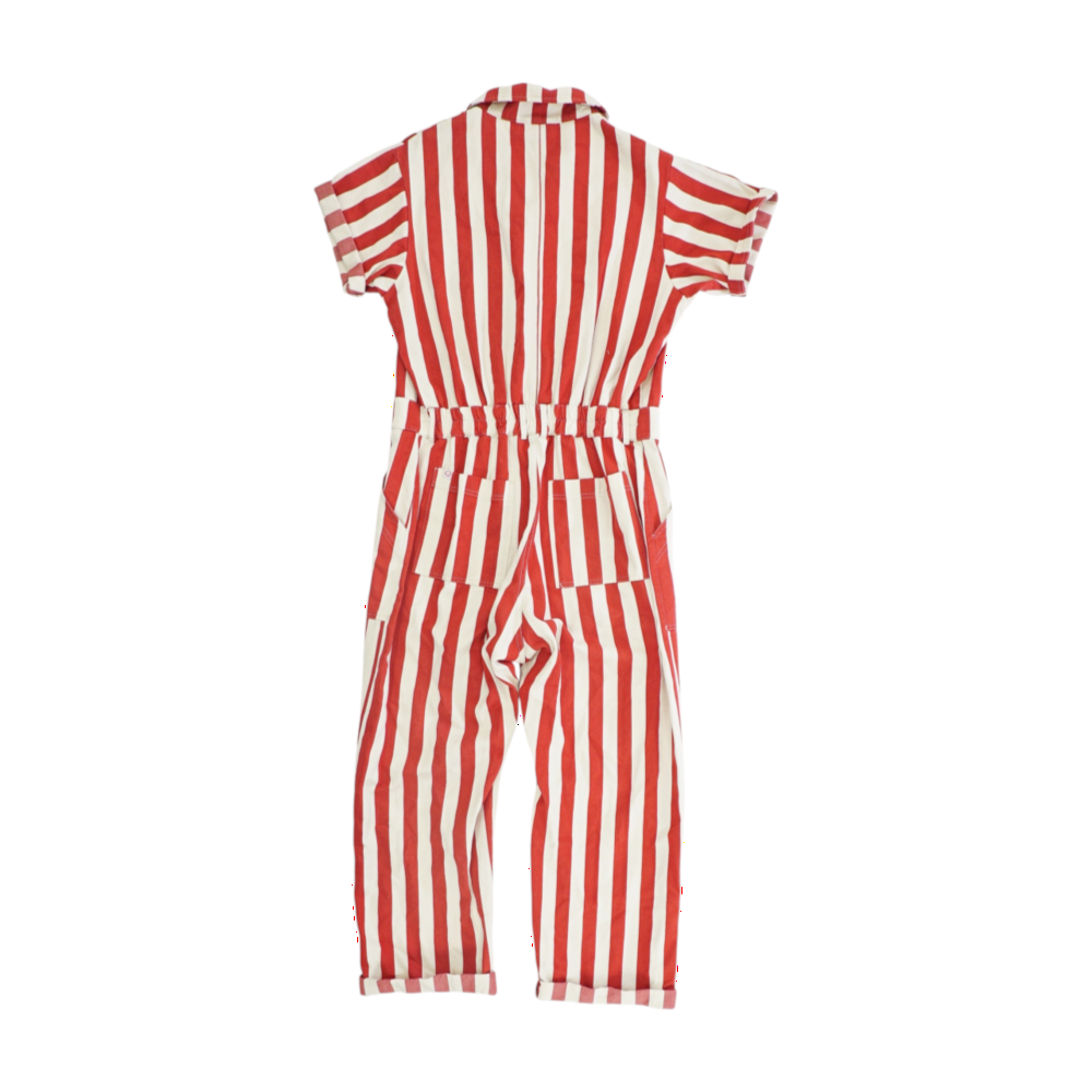 Red Striped Jumpsuit