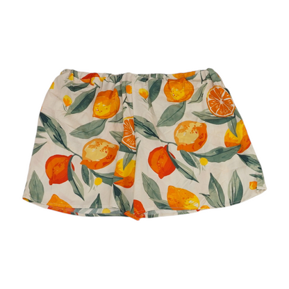 Orange Graphic Knit Shorts
