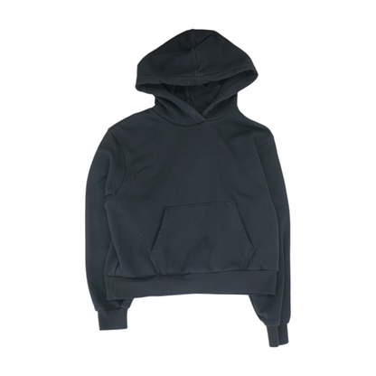 Black Solid Hoodie Pullover
