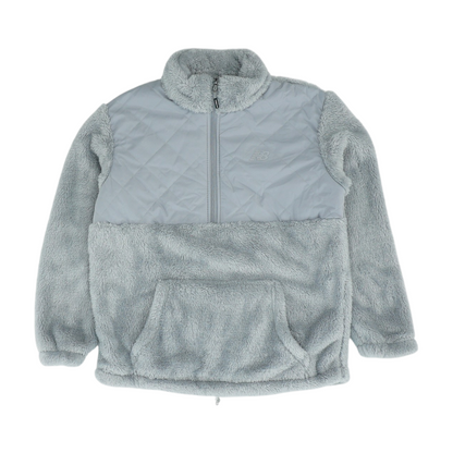 Gray Solid 1/4 Zip Pullover