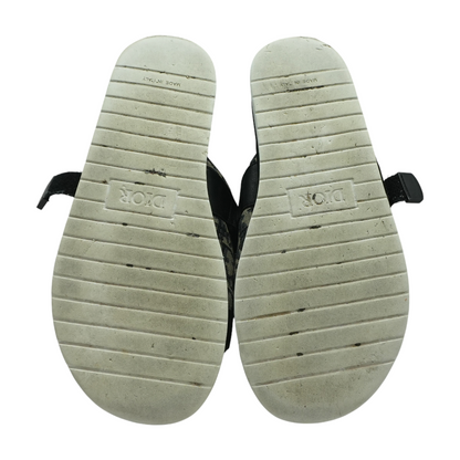 Black Alpha Oblique Slide Sandals