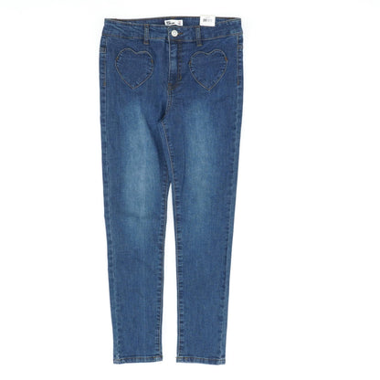Blue Solid Jeans