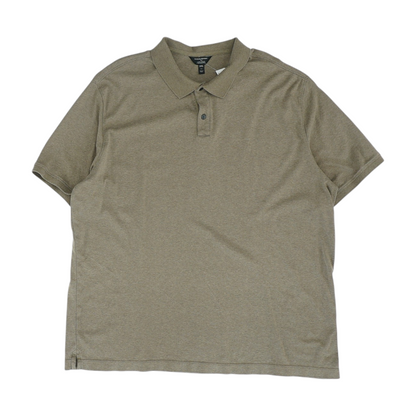 Brown Tall Solid Short Sleeve Polo