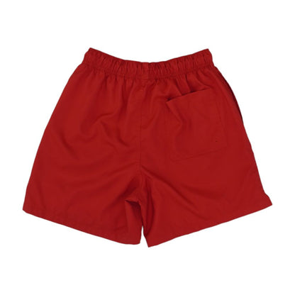 Red Solid Swim Bottom