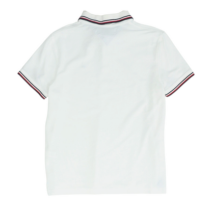 White Solid Short Sleeve Polo