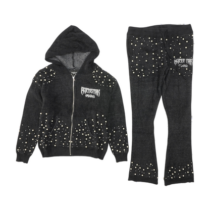 Black Solid Pant Set