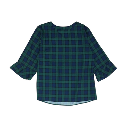 Green Plaid Blouse
