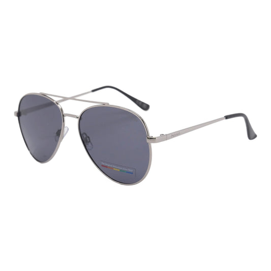 Silver POL 02 Aviator Sunglasses
