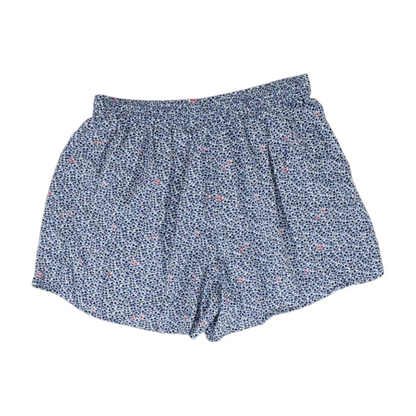 Blue Floral Knit Shorts