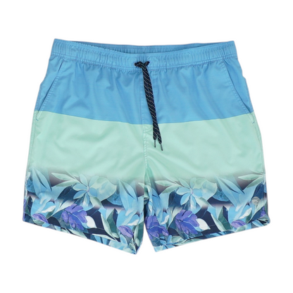 Blue Color Block Swim Bottom