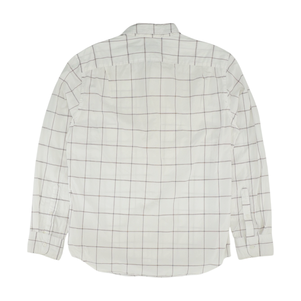 White Check Long Sleeve Button Down