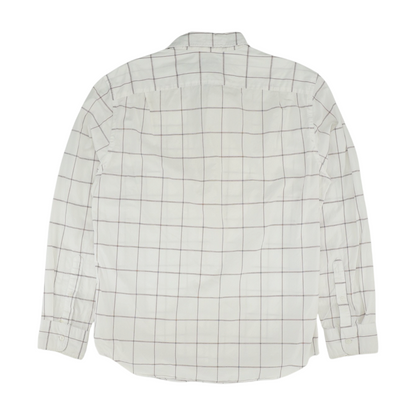 White Check Long Sleeve Button Down