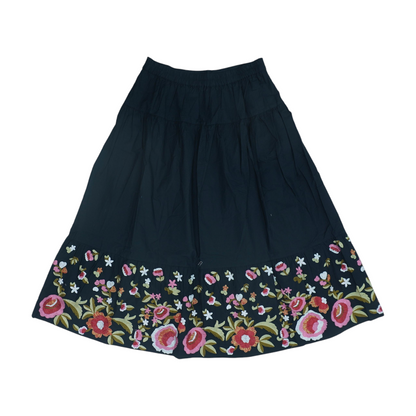 Black Floral Maxi Skirt