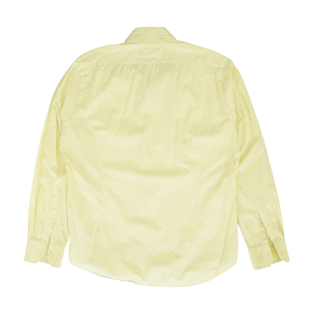 Yellow Solid Long Sleeve Button Down
