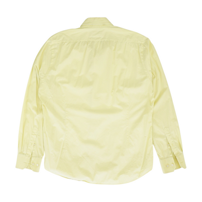 Yellow Solid Long Sleeve Button Down