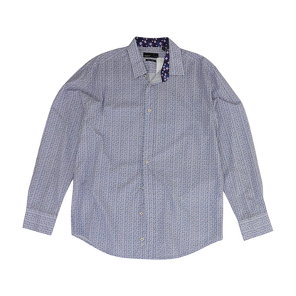 Purple Floral Long Sleeve Button Down