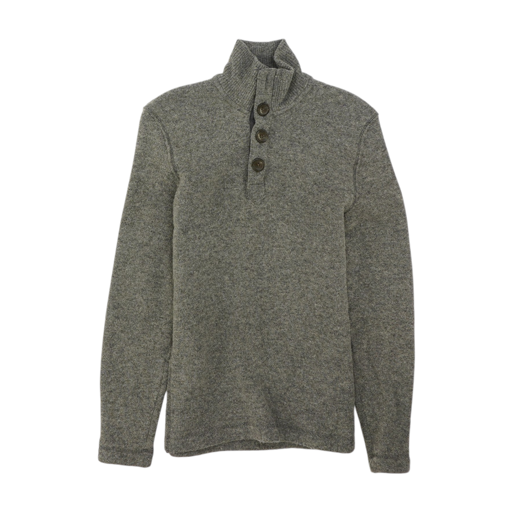 Gray Solid Pullover Sweater