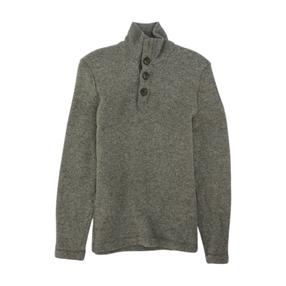 Gray Solid Pullover Sweater
