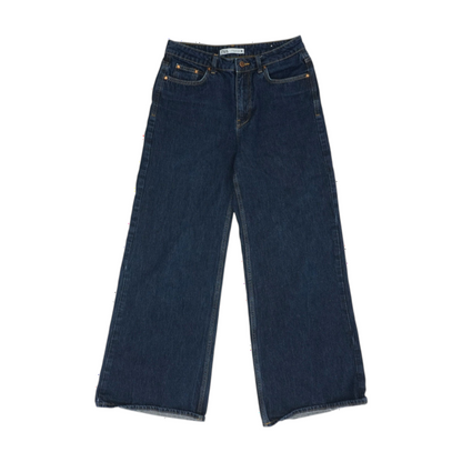 Navy Wide Leg Jeans