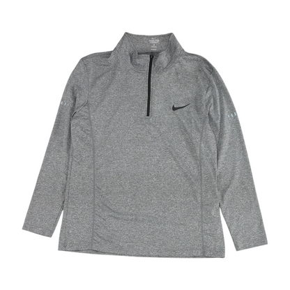 Gray Solid 1/4 Zip Pullover