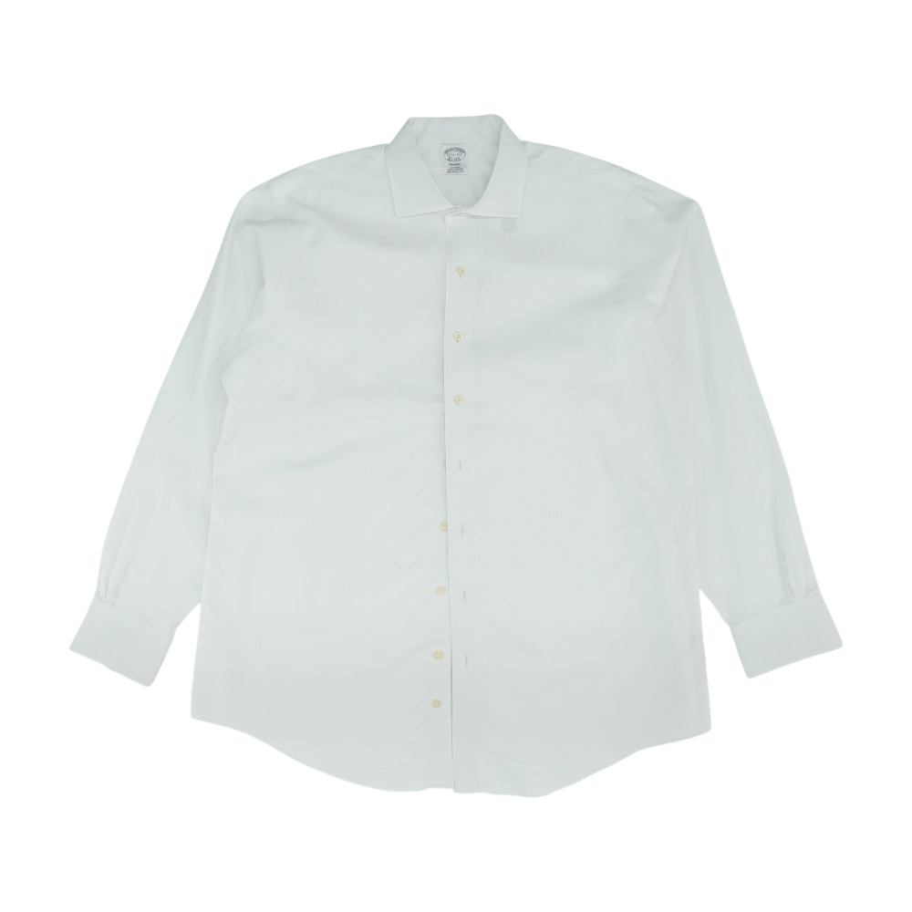 White Solid Long Sleeve Button Down
