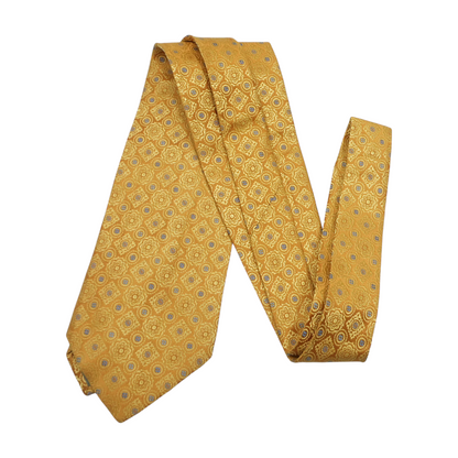 Yellow Print Neck Tie