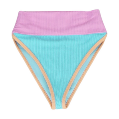 Blue Color Block Swim Bottom